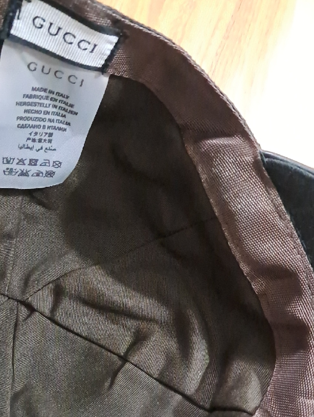 Unisex Gucci Black Monogram Baseball Cap - Picture 4 of 5